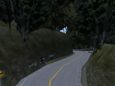 Down Hill Race Track 3D model