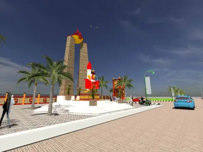 Monument Place Monument Design 3D model