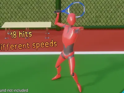 Tennisman animations - Motion Cast13 Vol1 3D model