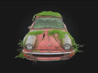 Natures Embrace  Where Stone Meets Life 3D model
