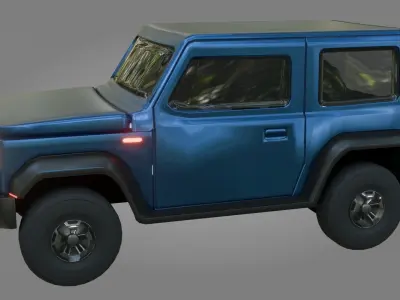 Jeep Vehicle - Game Ready - PBR Low-poly 3D model