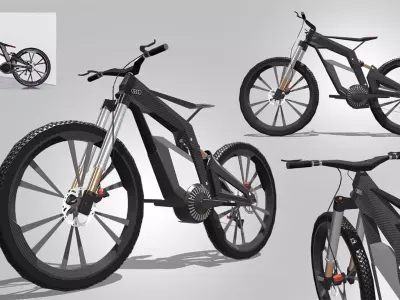 Audi e-bike Low-poly 3D model