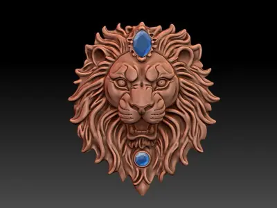 Lion Head Pendant M8 3D print model