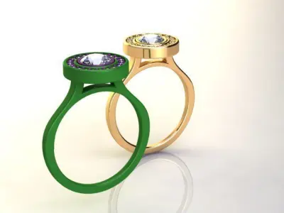jewelry ring 3D print model 8
