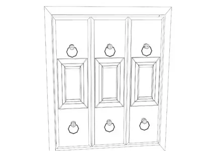 Archivador metal cabinet with four drawers 3D model