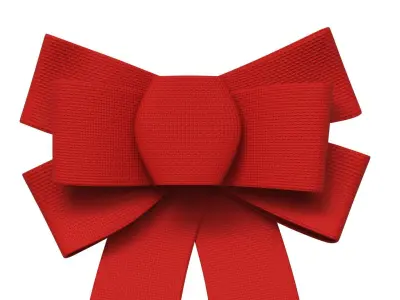 Christmas Bow Ribbon 24 Low-poly 3D model