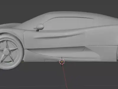 Detailed Sports Car 3D model Low-poly 3D model