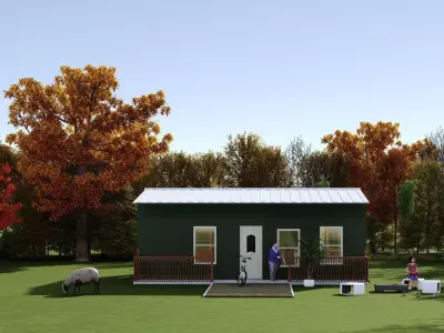 Small Apartment 3D House plan  Low-poly 3D model buy