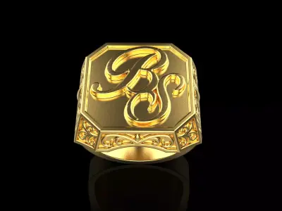 Man Signet ring model 946 3D print model