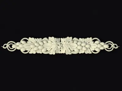Central decor ornament for furniture 3D model 329