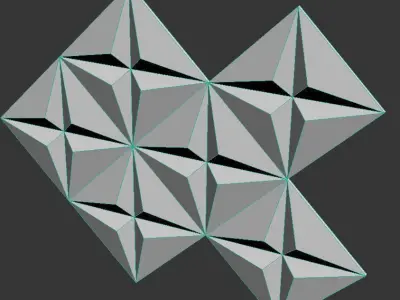 3d panel triangular shape made of triangles Low-poly 3D model