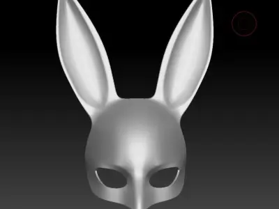Detailed Bunny Mask  3D print model