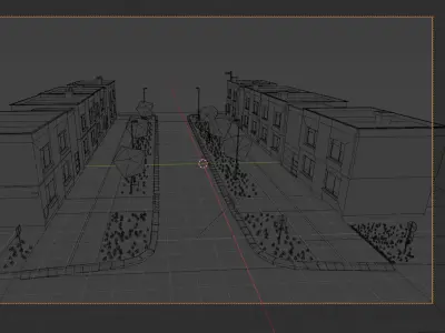 Lowpoly City free urban asset  Free low-poly 3D model