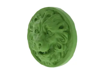 Lion Head 01 - 3D Printable  3D print model