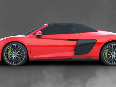 Audi R8 Low-poly 3D model