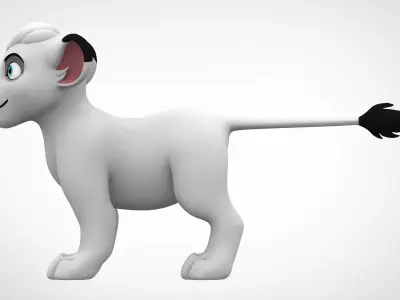 Kimba Cub Low-poly 3D model