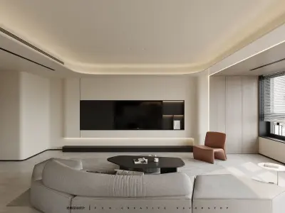 Modern Minimalist Home Interior 3D Model and CAD Drawings 3D model