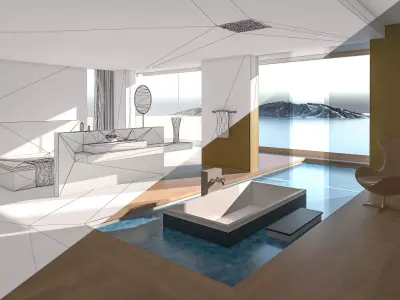 Bathroom 05 VR-ready Low-poly 3D model