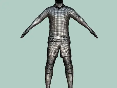 T-Pose Rigged Antony Real Betis 3D model