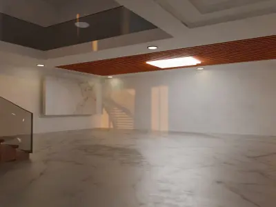 luxury ground plus one Villa 3D model