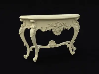 dressing table with mirror set 3D model