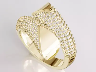 Jewelry Diamond Ring Model RG33 Free 3D print model