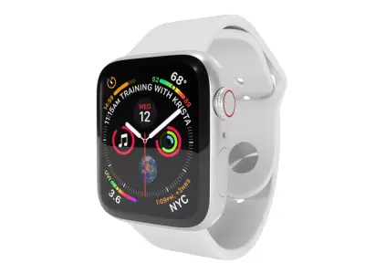 Apple Watch Series 4 Silver Aluminum Case 3D model