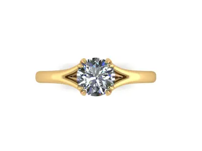 Solitaire Diamaond Women Fashion Ring R16 3D print model