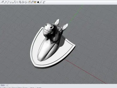 Horse head 3D model