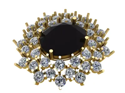 Women Fashion Diamond Pendant 3d Printable Model 3D print model