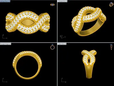 Infinity Ring Jewelry 3D print model