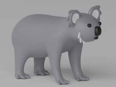 Cartoon Cute Koala 3D model