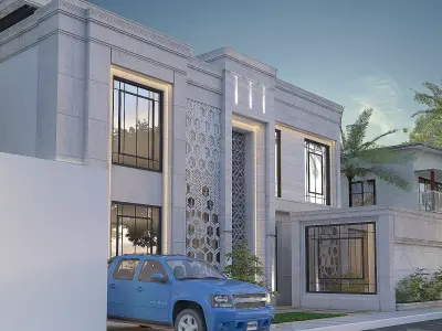 3DS MAX V-RAY RENDER VILLA FULL MODELS 3D model