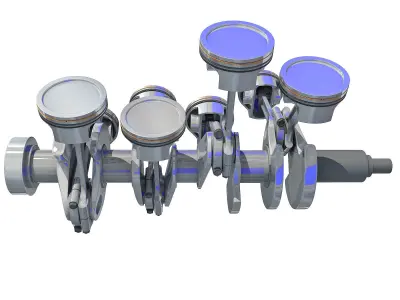 V8 Engine Cylinders 3D model