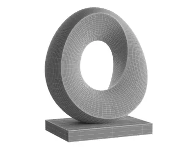 Abstract sculpture Mobius 3D model