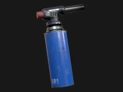 Propane Buthane Blowtorch AAA Game Ready Asset Prop Low-poly 3D model