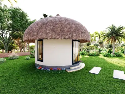 Modern Beach Bungalow 3D Model 3D model