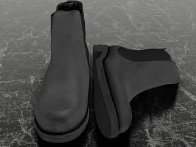 GREYDER 3D CLASSIC SHOE - LEATHER Low-poly 3D model