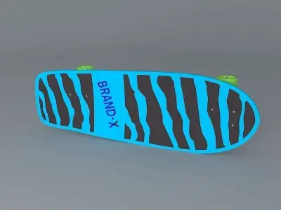 1985 X Con model skateboard Free 3D model
