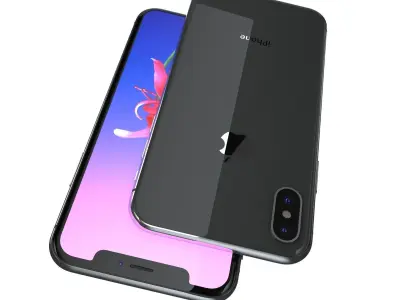 Apple iPhone X - iPhone 10 - Space Gray 3D model