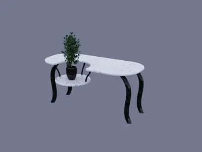 Table Low-poly 3D model 9