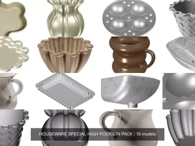 HOUSEWARE SPECIAL HIGH POLYGON PACK 3D Model Collection