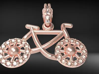Diamond Cycling Bicycle Bike Sport Pendant 3D print model