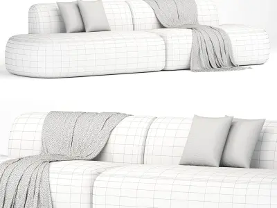 Opal Outdoor 2 Piece Original Sectional Sofa By Highfashionhome 3D model