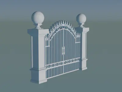 3D iron gate 3D print model purchase