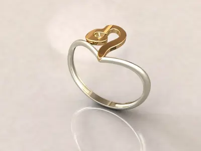 Heart ring 3 3D print model