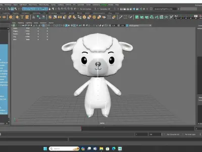 Sheep low poly animated v001 3d model Low-poly 3D model