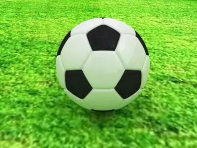 Football Low-poly 3D model