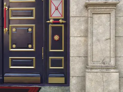 Entrance classic door 3D model