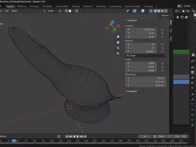 Golden Green Vase Set 05-Organic Flow Design 3D model